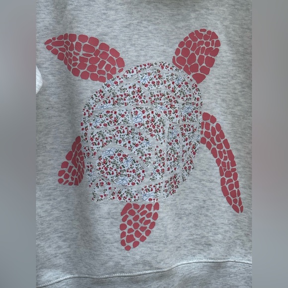 Gray Hoodie with Pink Turtle Design - Picture 3 of 5